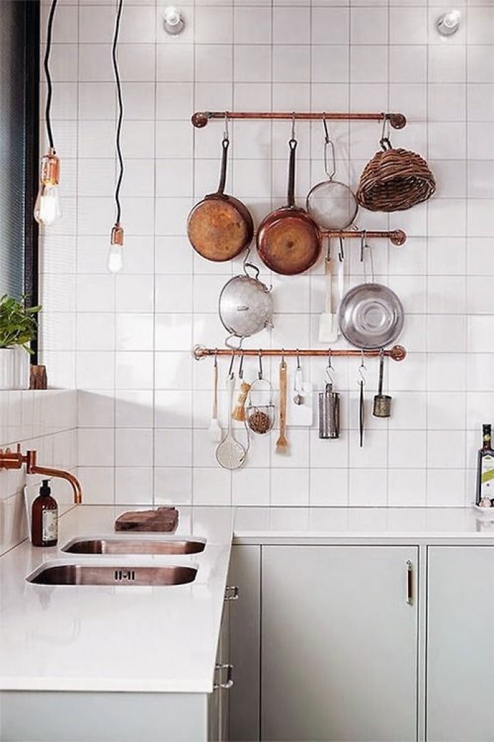 wandopbergruimte in de keuken