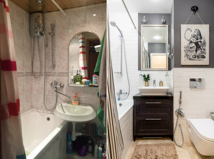 Foto's voor en na de renovatie