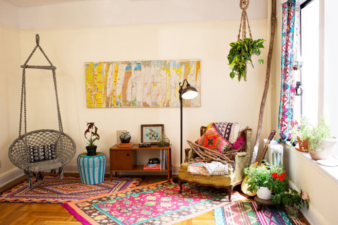 interieur in de stijl van de jaren 60