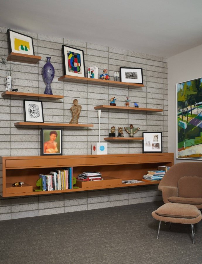 woonkamer in retrostijl