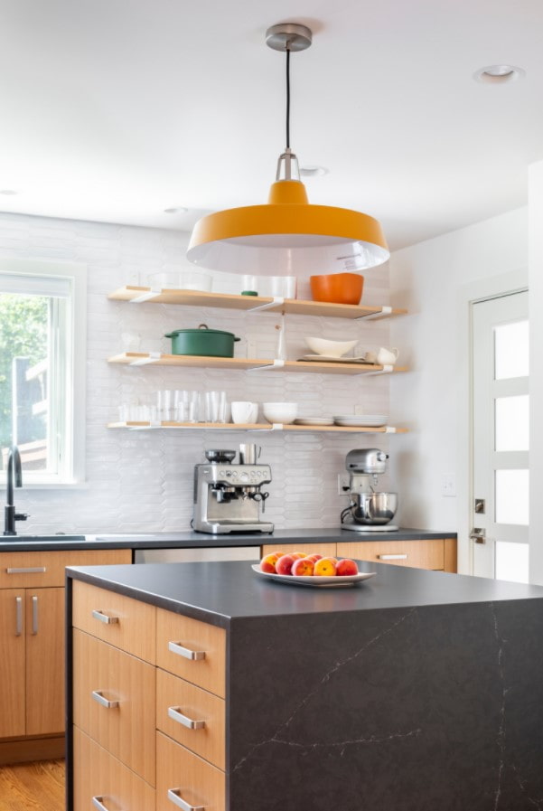 retro kroonluchter in de keuken