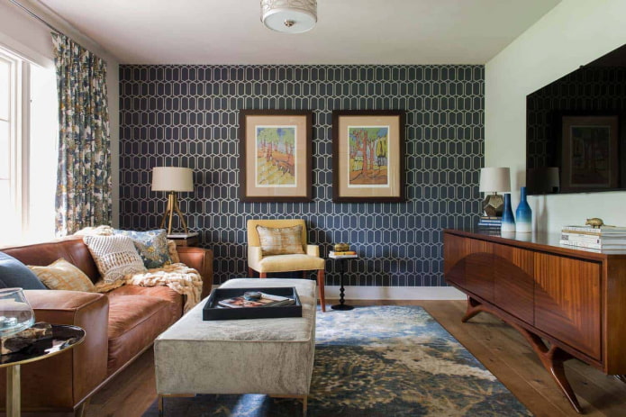 accentmuur in de woonkamer