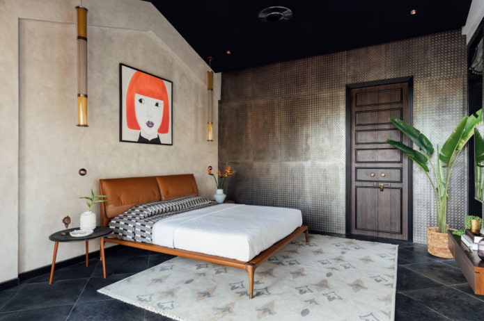 retro stijl slaapkamer