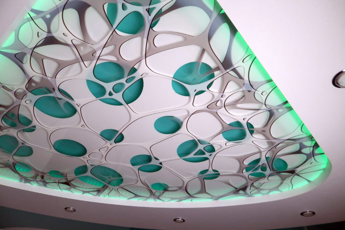 gespannen stof met 3D-perforatie