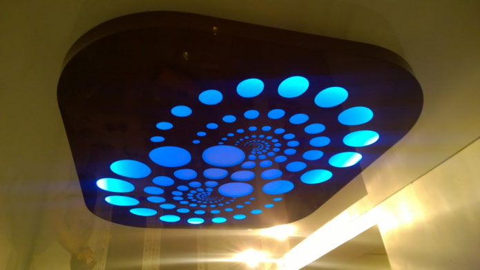 geperforeerd canvas met verlichting door uitsparingen