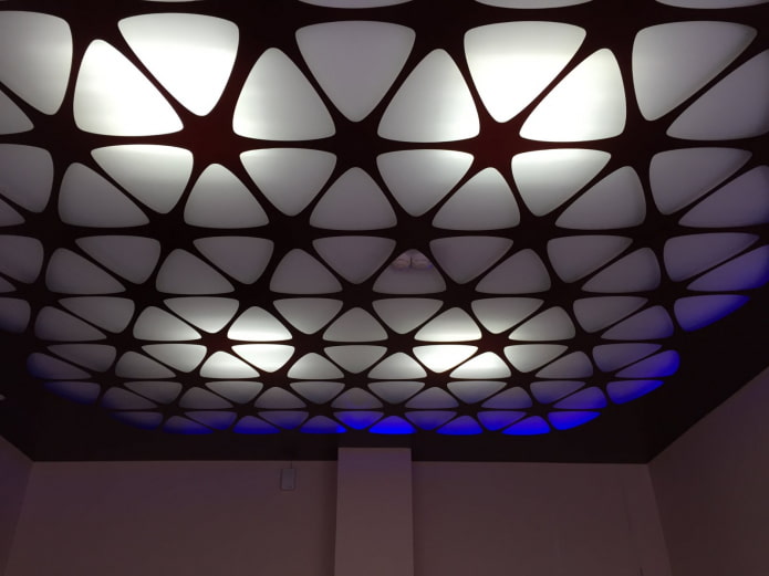 geperforeerd canvas met verlichting door uitsparingen