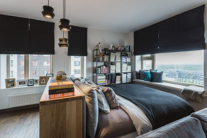 verduisterende Romeinse gordijnen in de slaapkamer