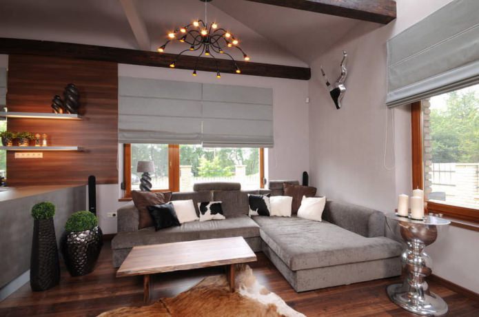 Romeinse jaloezie?n voor het woonkamerinterieur