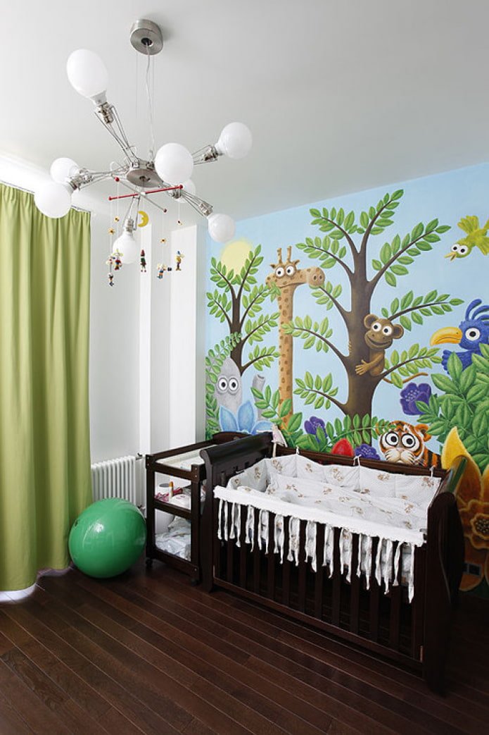 dierentekeningen op de muur