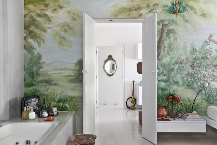 landschap aan de muur