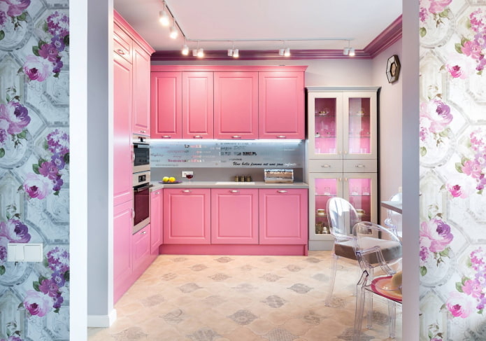 keukendecoratie in roze tinten