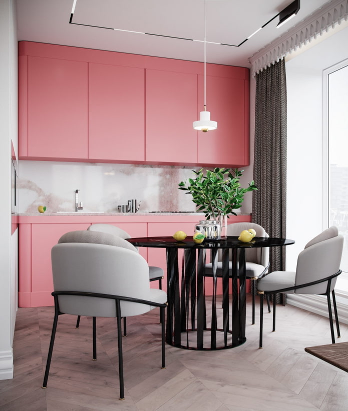 keukendecoratie in roze tinten