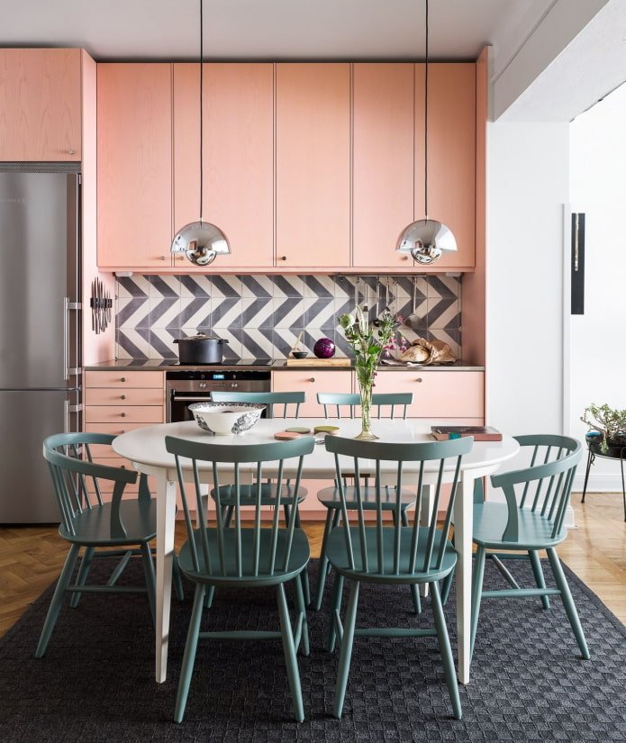 keukendecoratie in roze tinten