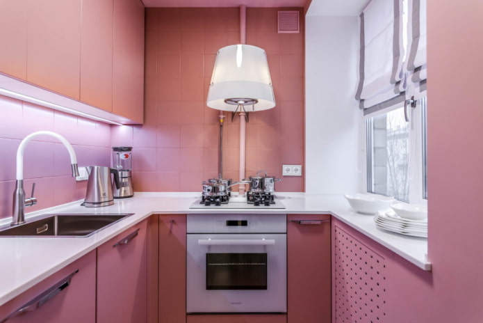 keukendecoratie in roze tinten