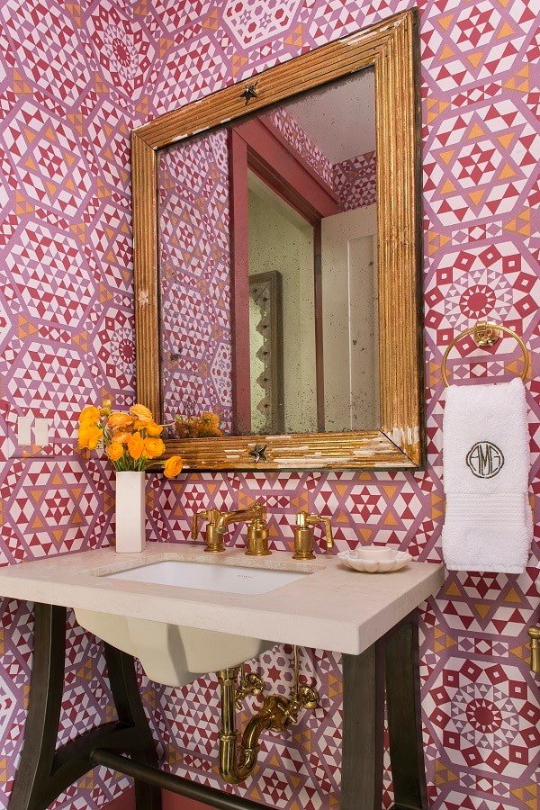 behang met geometrische print