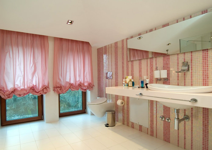 organza in de badkamer