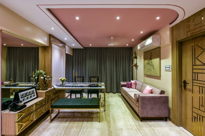 roze gipsplaat plafond