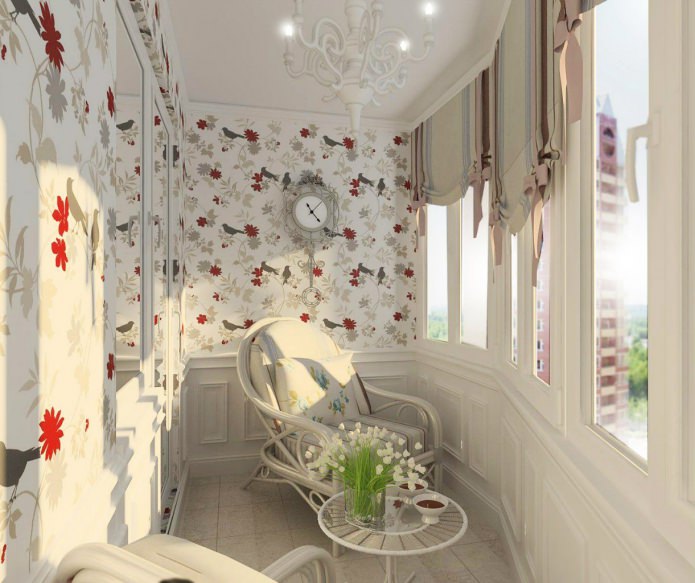 loggia met behang