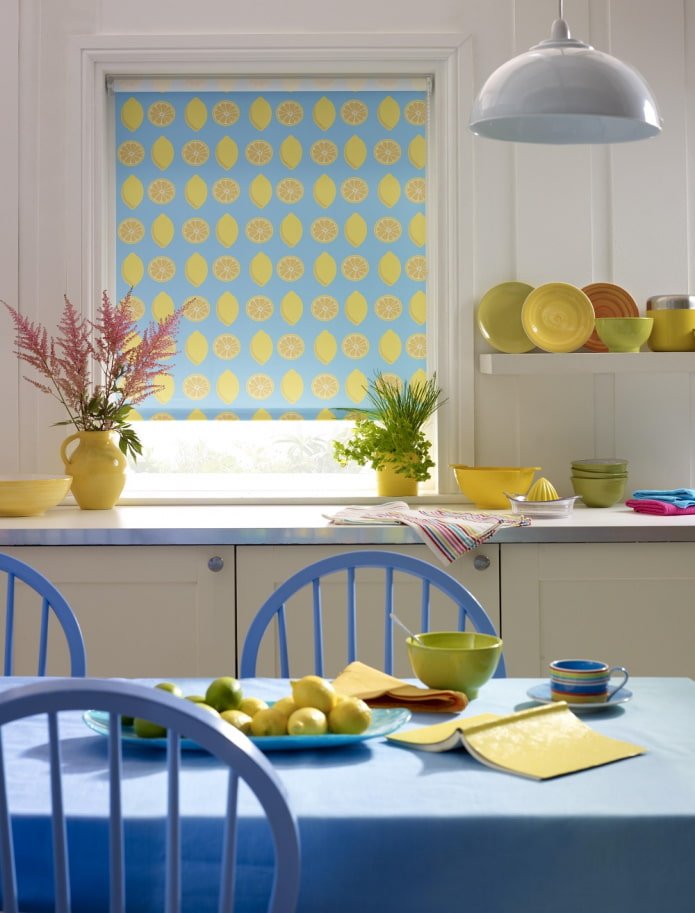 gordijn met afbeelding van fruit