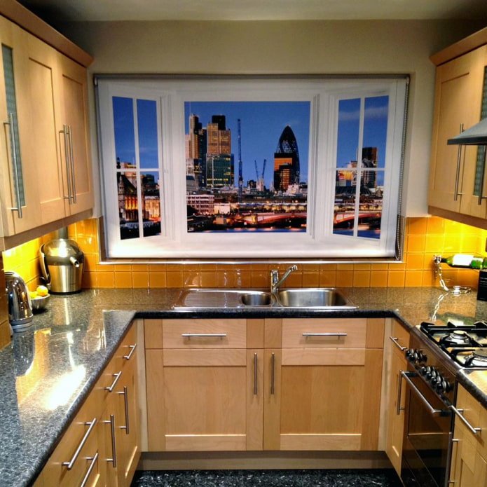 gordijn met fotoafdruk