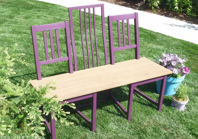 bank van stoelen