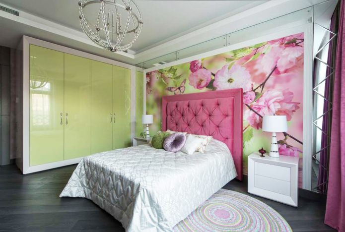 Groene en roze combinatie