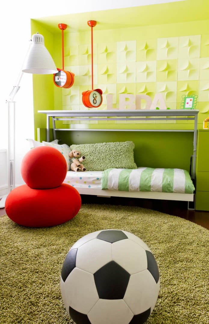 Geelgroene kinderkamer