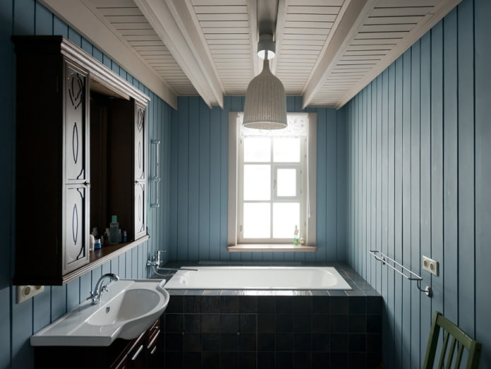 Geschilderde clapboard in een priv?woning