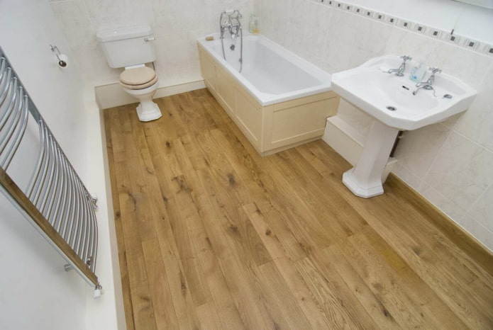 Linoleum in de badkamer