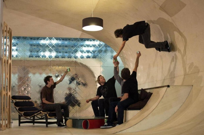 ontspan in een skateboardhuis in Malibu