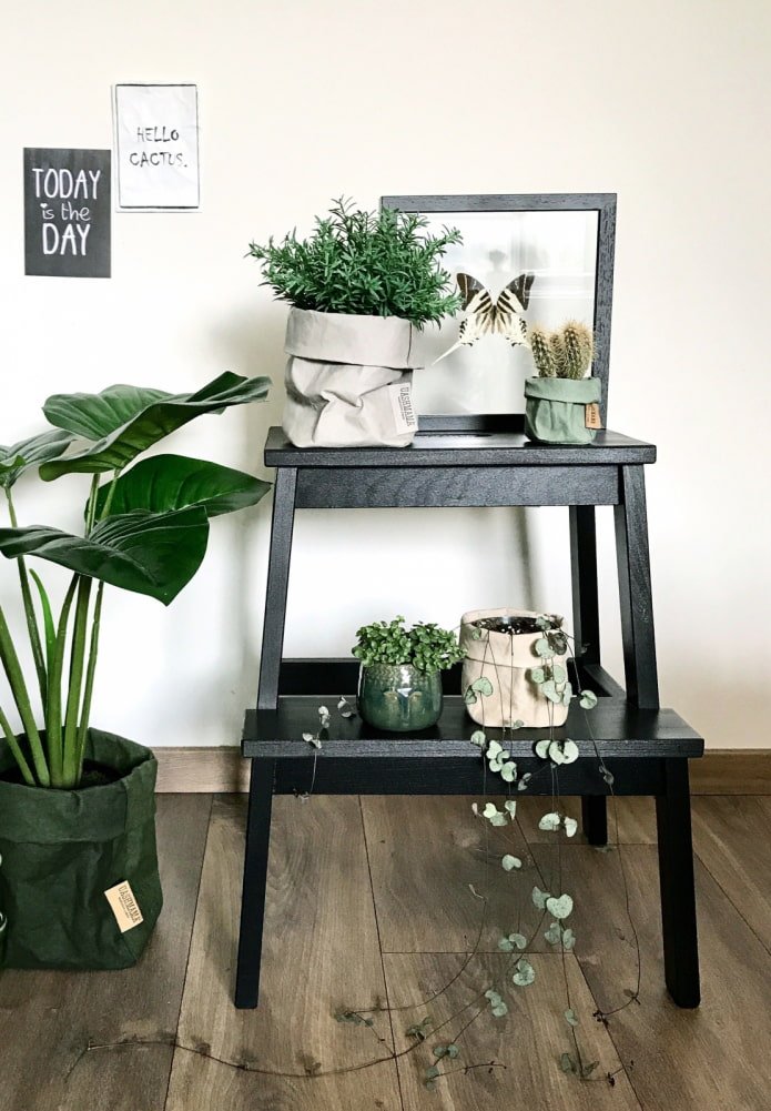 Backvem, zwart geverfd