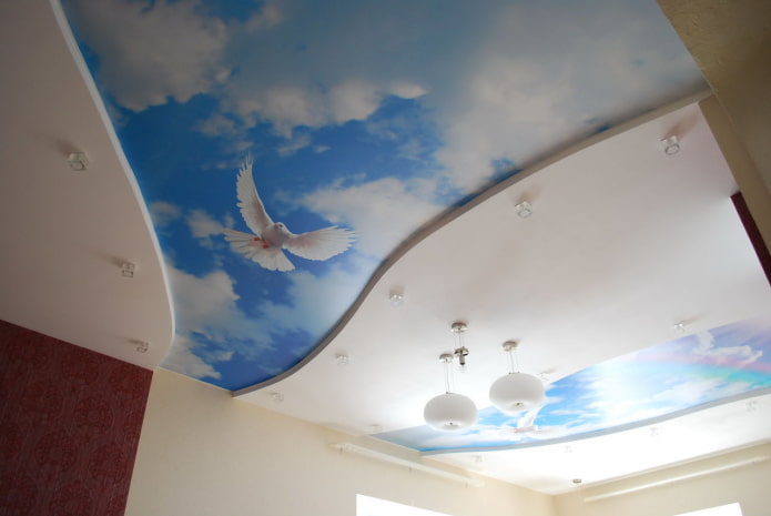 satijnen spanplafond met fotoprint