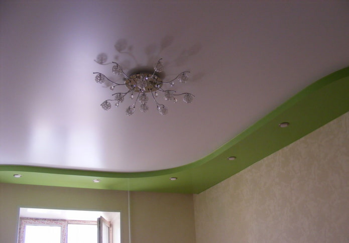 tweekleurige stretchstof van satijn