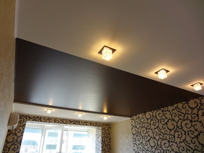 bruine stretchstof van satijn