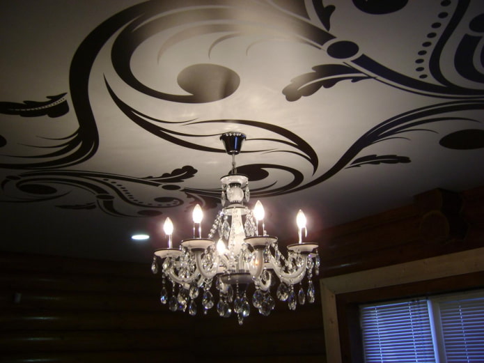 satijnen stretchstof met patroon