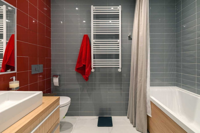 badkamer in grijstinten met grijze accenten