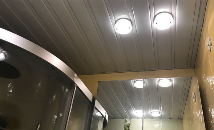 grijze kunststof plafondpanelen