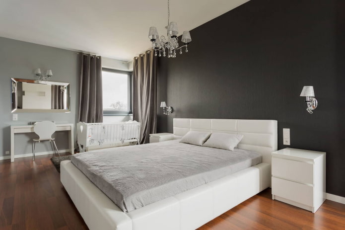 afwerking van het interieur in grijstinten