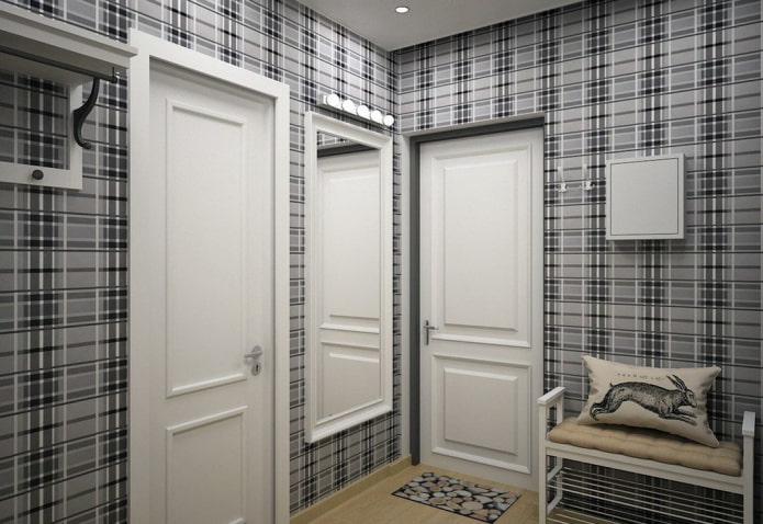 ganginterieur in grijstinten