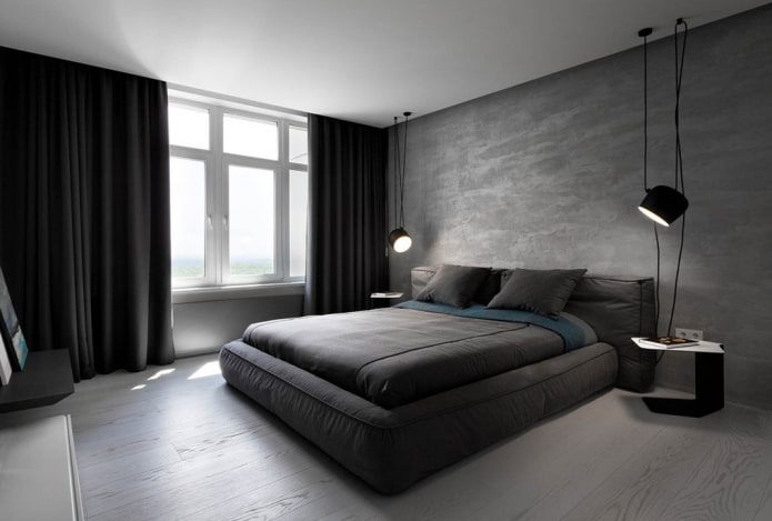 grijs interieur in minimalistische stijl