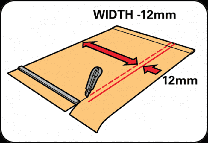 rolgordijn in de breedte snijden