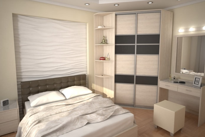 kledingkast in het interieur van de slaapkamer