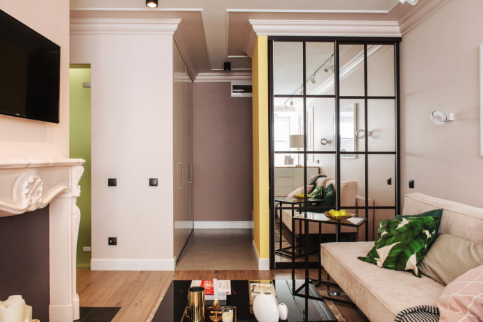 inbouwkast als scheidingswand in het interieur