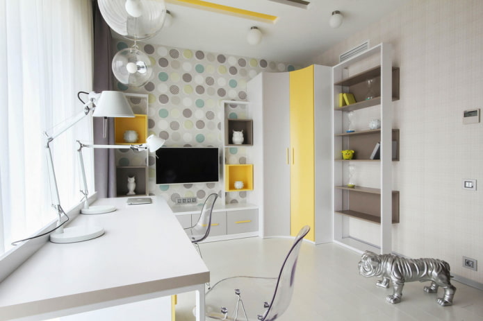 hoekkast in het interieur van de kinderkamer