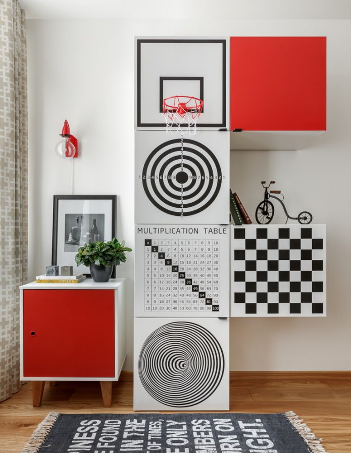 kledingkast in het interieur van de kinderkamer