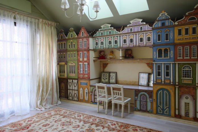 kledingkast in het interieur van de kinderkamer