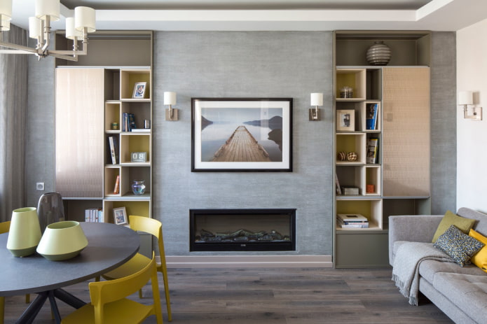 inbouwkasten in het interieur van de hal