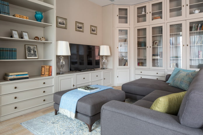 TV-kast in het interieur van de woonkamer