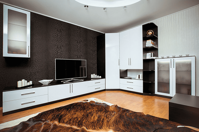garderobe in het interieur van de hal in een moderne stijl