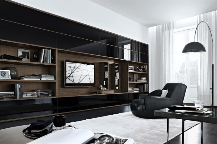 lange kast in het interieur van de woonkamer